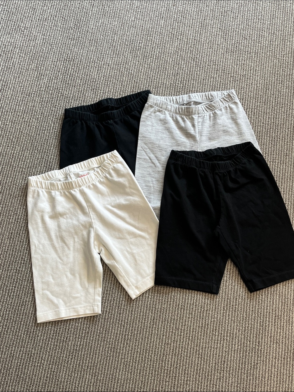 Cat & Jack Kids Bike Shorts 4-Pack in Black, White & Gray